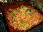 Typical Fried Rice Dish In Singapore